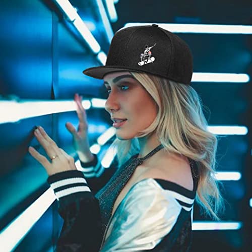 Skull Skateboards Hat Flat Bill Hats for Men Snap Backpack Mens Hats and Caps Cool Snapback Baseball Cap for Boys Hip Hop