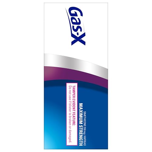 Gas-X Maximum Strength Gas Relief Softgels with Simethicone 250 mg for Bloating Relief - 50 Count