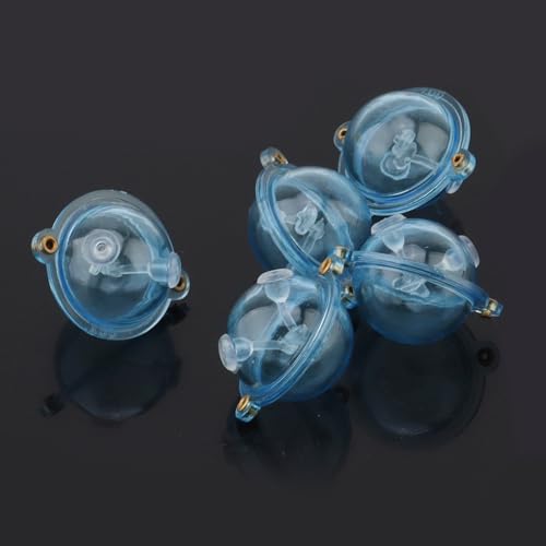 5pcs Fishing Slip Cast Spin Floats, Spin Float Fishing Bobbers, Fillable Plastic Water Balls Bubble Bobber for Topwater An...