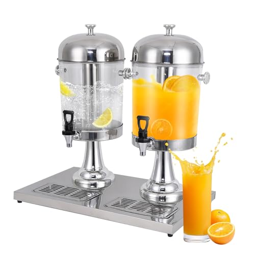 4.5 Gallon Drink Dispensers for Parties, Beverage Dispenser with Stand, Commercial Hot Cold Juice Dispenser with Ice Conta...