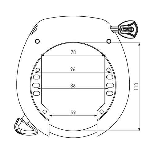 ABUS 69088 Frame Locks, Black, one Size