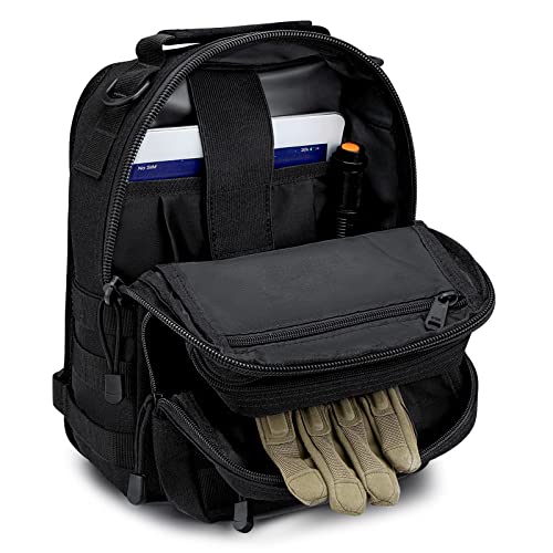 G4Free Tactical Sling Bag Backpack Military Rover Shoulder Sling Pack Molle EDC Small Crossbody Chest Pack
