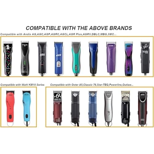 Professional Detachable Replacement Ceramic Blades Set,Cut Length,Compatible with Andis AGC,BDC,BGC,MBG Series/Oster Classic 76/Star-Teq/Power-Teq/A5 Clipper (1.2MM-9.5MM 4PACK) Golden