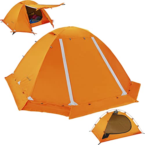 Clostnature Lightweight Backpacking Tent - 1/2 Person 4 Season Ultralight Waterproof Camping Tent, Large Size Easy Setup T...