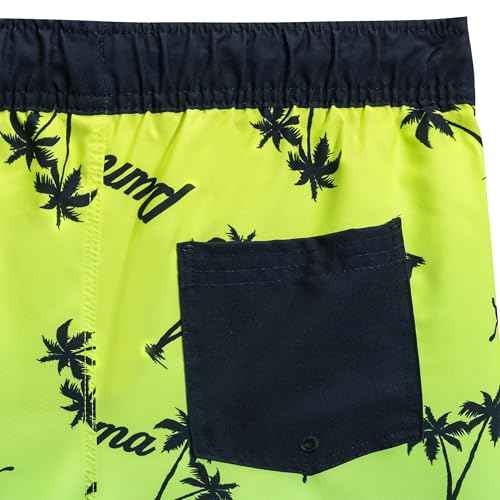 PUMA Boys' Fashion Swim Trunks, Water Repellant, Elastic Waistband with Drawcord