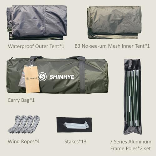 Backpacking Tent for Camping 2/3/4 Person Hiking Ultralight Tent for Waterproof Windproof Outdoor Tents Easy Setup Two Doo...