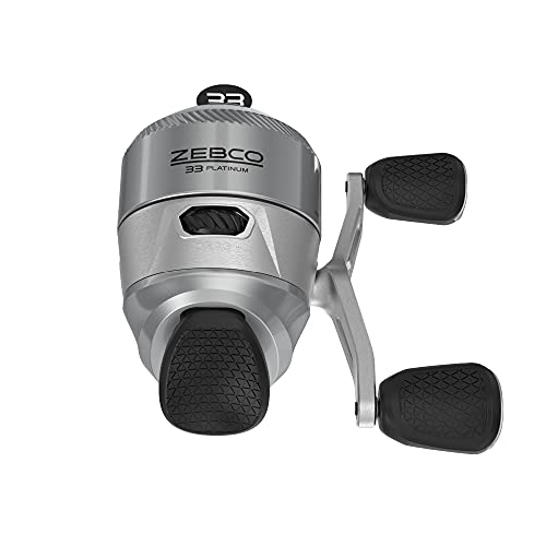 Zebco 33 Platinum Spincast Fishing Reel, Size 30 Reel, Right or Left-Hand Retrieve, 4.7:1 Gear Ratio, Pre-spooled with 10 ...