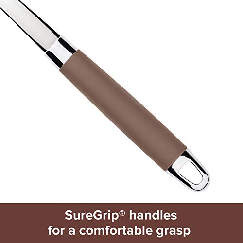 Anolon Tools Set/Nonstick Nylon Cooking Utensils/Kitchen Gadgets Includes Spoons, Turners, Ladle, Meat Fork, Whisk, and Locking Tongs, 10 Piece, Bronze