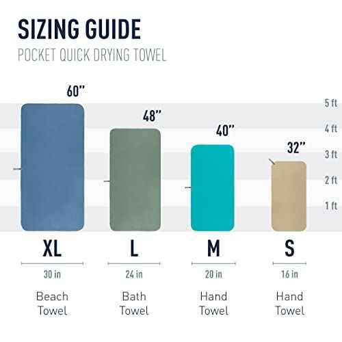 Sea to Summit Portable Pocket Towel for Camping, Gym, and Travel