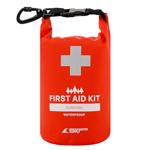 Breakwater Supply™ Waterproof First Aid Kit Dry Bag Bug Out Bag Preloaded with Emergency Survival Prepper Supplies for Boa...