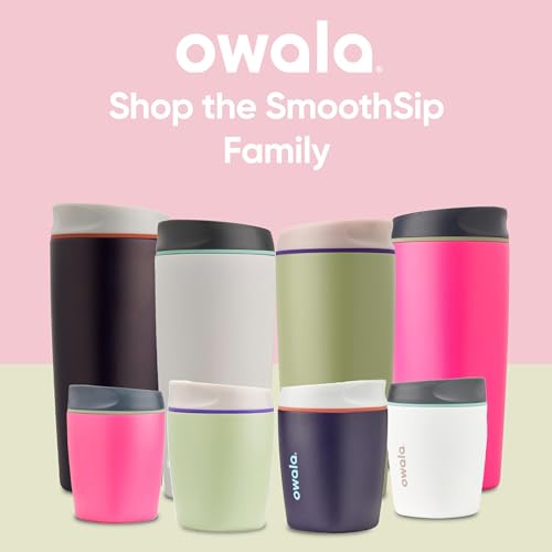 Owala SmoothSip Insulated Stainless Steel Coffee Tumbler, Reusable Iced Coffee Cup, Hot Coffee Travel Mug, BPA Free, 20 o...