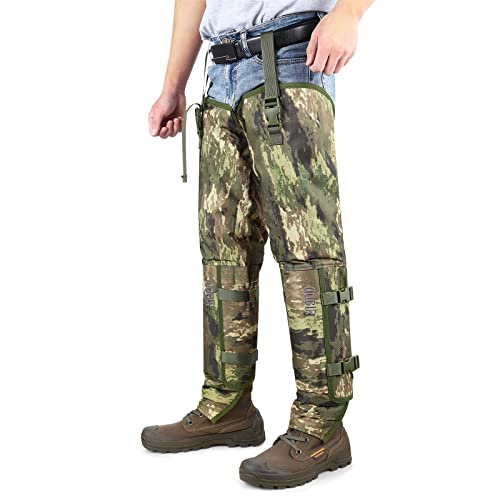 IceBlade Snake Chaps, Full Leg Protection from Snake Bites, Waterproof Hunting Gear, Adjustable Size Snake Guard Gaiters