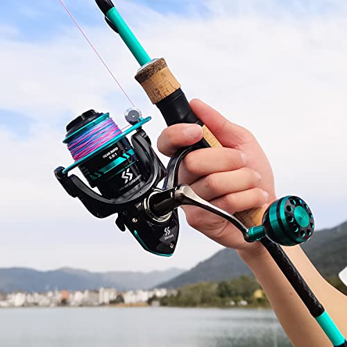 Sougayilang Fishing Rod and Reel Combo, Stainless Steel Guides Fishing Pole with 4 Packs 3600 Tackle Trays