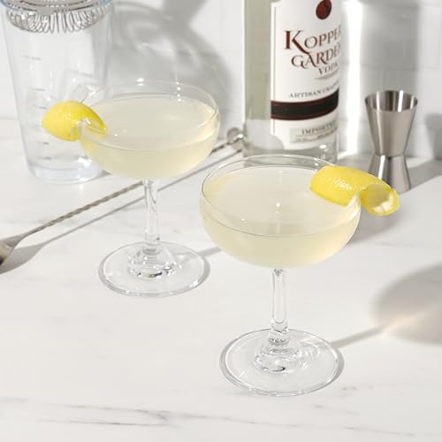 True Coupe Glass, Martini Glasses for Cocktail Party, Perfect for Espresso Martini, Manhattan, Champagne, Elegant 7 oz Gla...