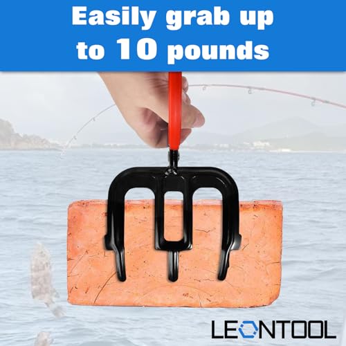 LEONTOOL 3 Claw Fish Grippers for Fishing, Non-Slip Lightweight Fishing Pliers Gripper, Metal Fishes Control Clamp Claw wi...