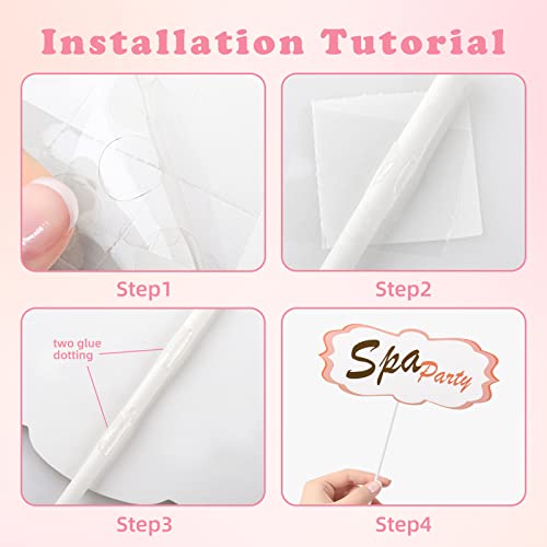 29Pcs Spa Photo Booth Props with Stick Spa Party Decorations Makeup Birthday Party Supplies for Girls Women Makeup Selfie ...