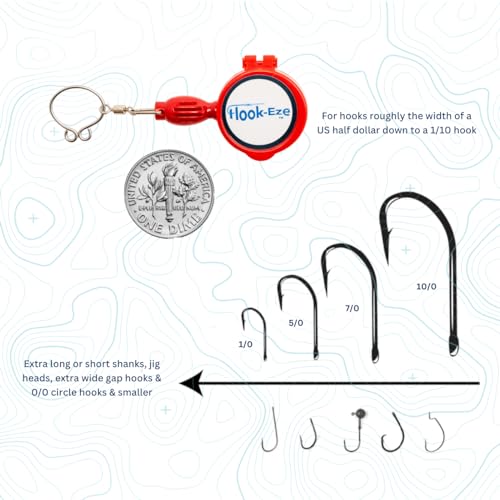 HOOK-EZE Fly Fishing Accessories - Fishing Knot Tying Tool for Tying Fishing Line to Hooks - Fishing Gear and Equipment, G...