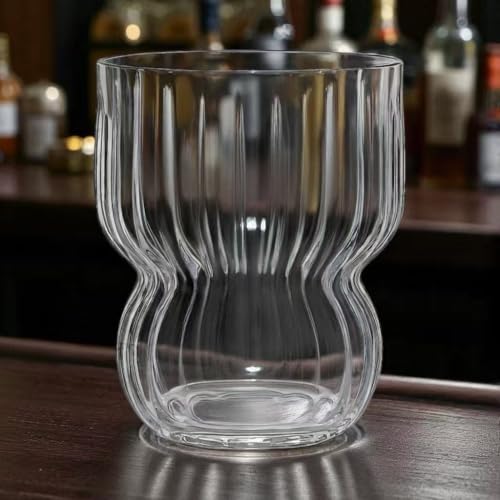 60 Count 12 Ounce ripple Unbreakable Stemless Plastic Wine Cocktail Whiskey Glasses Elegant Durable Disposable Indoor Outd...