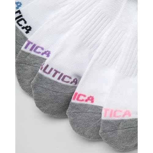 Nautica Womens Quarter Socks - 6 Pack Breathable Cushioned Athletic Performance Ankle Socks for Women (Sizes: 4-10)