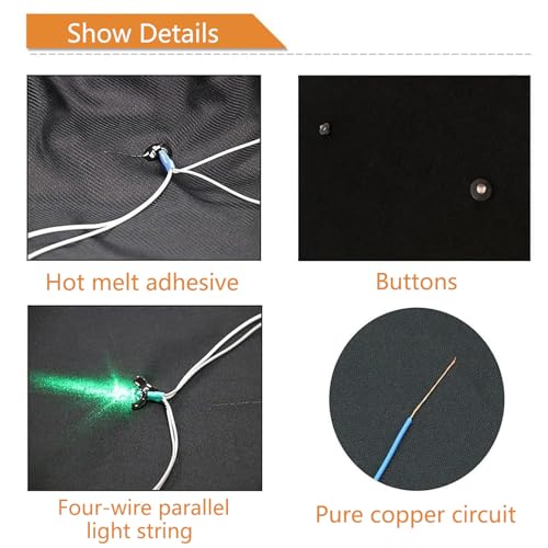 JJENXYYDS LED Starry Sky Backdrop,LED Velvet Starry Sky Cloth Background,Folding LED Stage Star Backdrop Star Light Curtai...