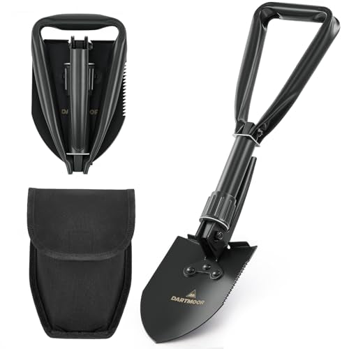 DARTMOOR Mini Folding Shovel High Carbon Steel, Portable Lightweight Outdoor Tactical Survival Foldable Mini Shovel, Entre...