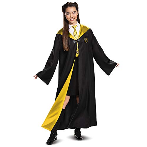 Harry Potter Robe, Deluxe Wizarding World Hogwarts House Themed Robes for Adults, Movie Quality Dress Up Costume Accessory
