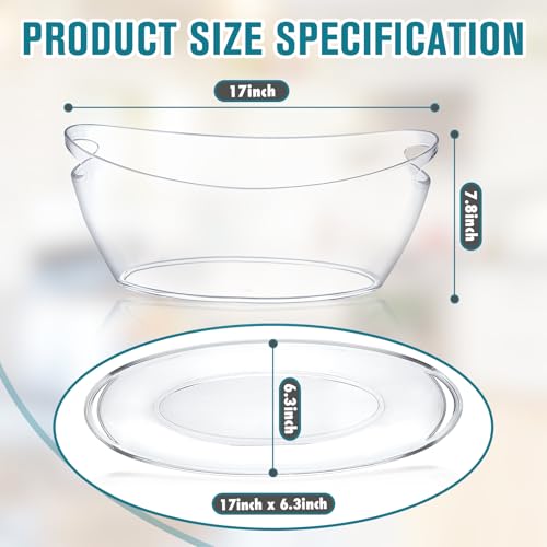 Ice Buckets for Parties, 2 PCS Ice Bucket for Cocktail Bar, 5.5L Drink Buckets for Parties, Wine Cooler, Champagne, Cockta...