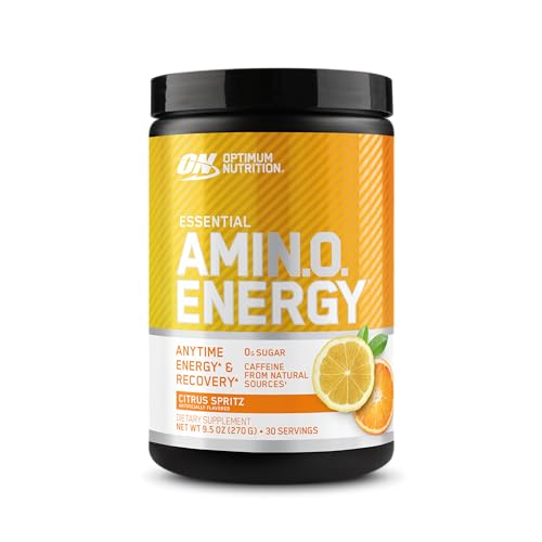 Optimum Nutrition Amino Energy Powder – Energy & Focus Pre Workout with Amino Acids, BCAA, Green Tea Caffeine & Coffee, Mu...