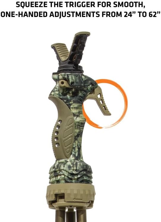 PRIMOS Hunting Trigger Stick Gen3 Shooting Stick, Adjustable Height, Quick-Detach Yoke, Durable and Lightweight, Ideal for Hunting, Shooting, and Photography