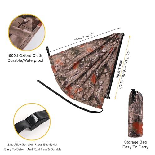 ZAIXIA Camo Tree Chair Hammock Seat Hunting Chair Portable and Light Weight Camping Stool on Tree (Double-Sided)