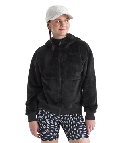 THE NORTH FACE Girls' Osito Full Zip Hoodie | Fleece Hooded Jacket With Hand Pockets & Durable Ribbed Collar