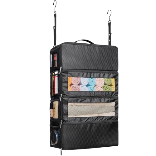 Suitcase Organizer, Travel Luggage Organizer Hanging Shelves Packing Cube Closet/Collapsible Portable Travel Organizer for...