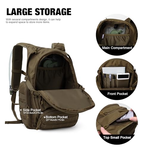 Mardingtop 25L Tactical Backpacks+Molle Admin Tactical Utility Pouch