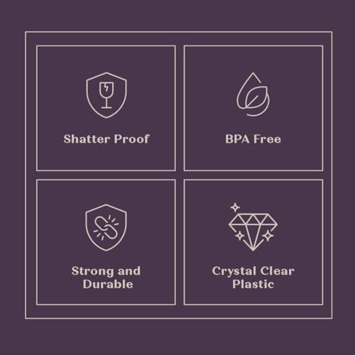 SETUP Clear Hard Plastic Cups/Tumblers [9 oz. Squat - 200 Count] Small Disposable Party Cocktail Glasses