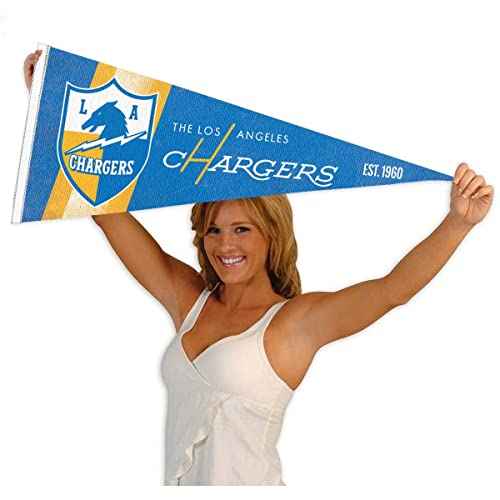 Los Angeles Chargers Throwback Vintage Retro Pennant Flag