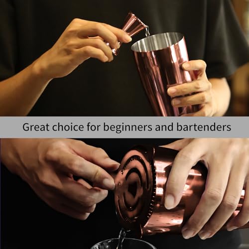 Safring Boston Cocktail Shaker Bar Set, Weighted Boston Shaker Tins, Bartender Kit with 18oz & 28oz Mixed Drink Shaker, Ha...