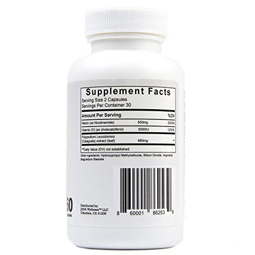 Summer Ready Advanced Skin Care Antioxidant Supplement Capsules - Vitamin D3 5000IU Plus Nicotinamide/Niacinamide/Niacin 5...