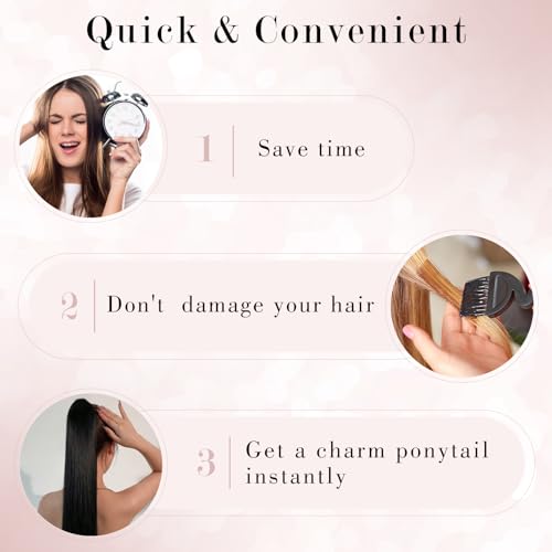 Ponytail Extensions Human Hair Long Straight Ponytail Hair Extensions with Magic Paste Wrap Around Clip in Ponytail Extensions Real Human Hair,18inch #2 Dark Brown,90g