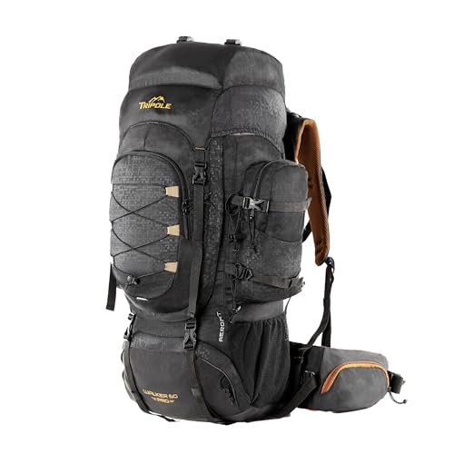 Tripole Walker Pro Internal Frame Rucksack for Trekking and Hiking (Black, 60)