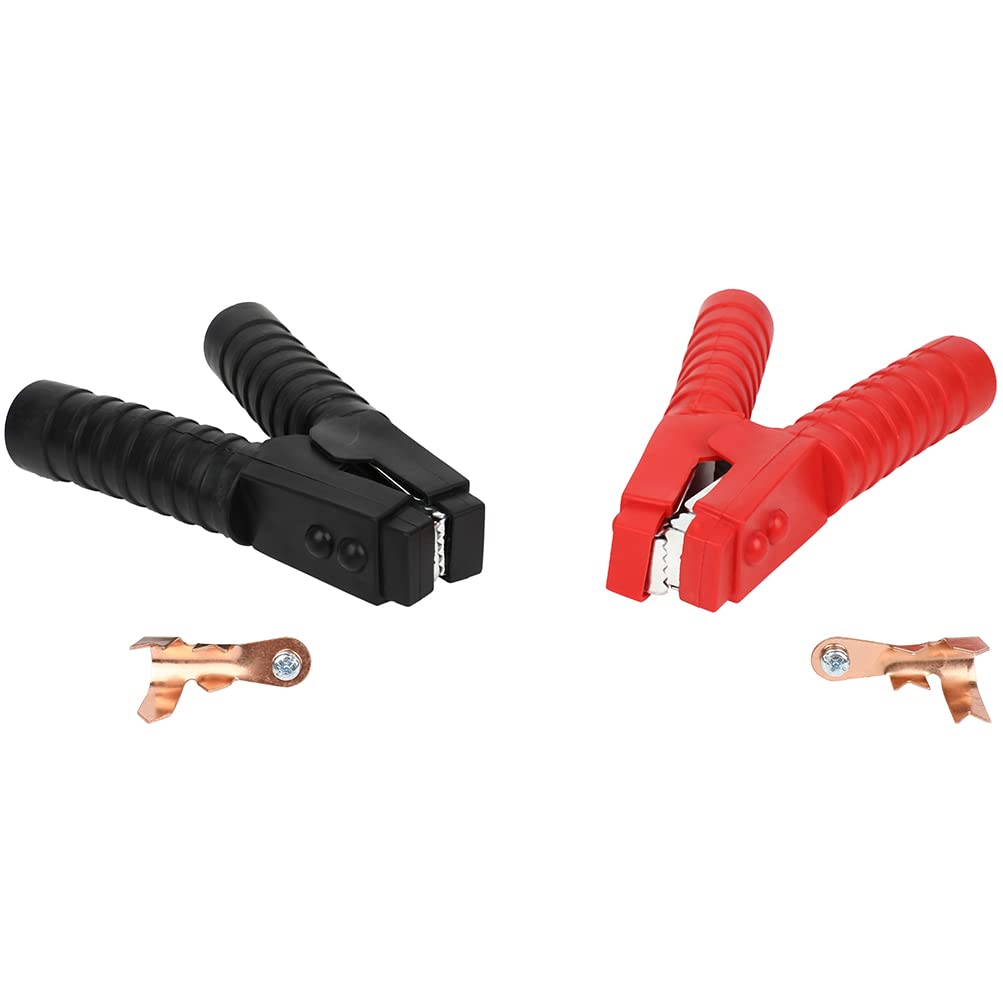 Scitoo 2 Pcs Jumper Cable Clamps 1000A Heavy Duty Pure Copper Alligator Clips Jumper Cables Boost Clamp, Battery Charger Clamps