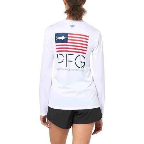 Columbia Women's Tidal Tee PFG Fish Star Long Sleeve