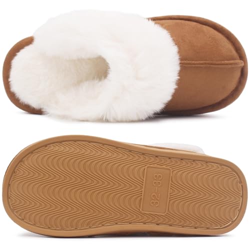Womens Slippers Soft Plush Warm House Shoes Anti-Slip Fluffy Fur Indoor/Outdoor Slippers