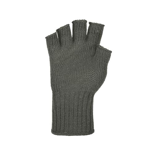 M MCGUIRE GEAR GI Wool Fingerless Gloves, Half Finger Outdoor Tactical Glove Insert - Ski Glove Insert Made in USA