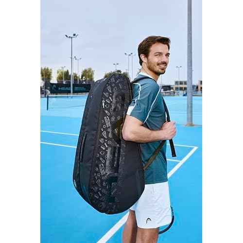 HEAD TOUR RACQUET BAG L NEON 2025, Black