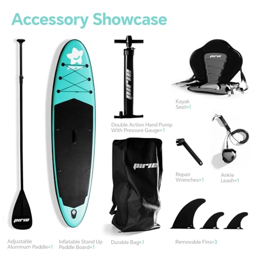 (Extra Large) Inflatable Paddle Board, SUP for 2+1 People/Family, Stand Up Paddle Board with (Beginner Friendly) StabilTra...
