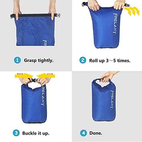 Frelaxy Dry Bag 3-Pack/5-Pack, Ultralight Dry Sack, Outdoor Bags Keep Gear Dry for Hiking, Backpacking, Kayaking, Camping,...