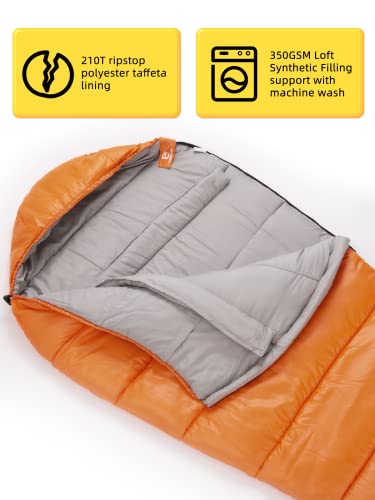 Bessport Mummy Sleeping Bag | 15-45 ℉ Extreme 3-4 Season Sleeping Bag for Adults Cold Weather– Warm and Washable, for Hiki...