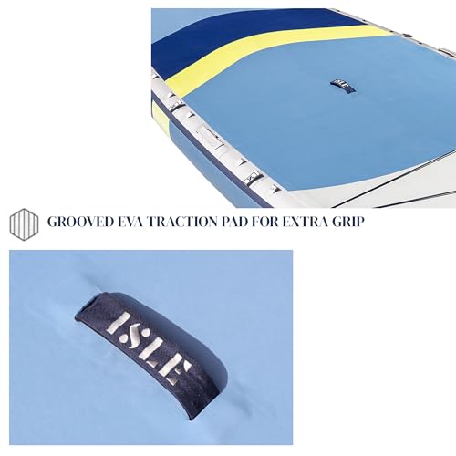 ISLE Megalodon Inflatable Stand Up Paddle Board & iSUP Bundle Accessory Pack - Up to 1,050 lbs Capacity — Durable, Lightwe...
