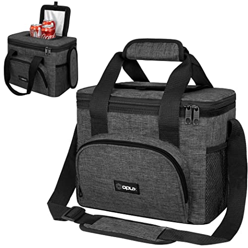OPUX Soft Cooler Bag, Insulated Collapsible Lunch Cooler Bag for Men Work Camping Beach Travel, Portable Soft Sided Leakpr...