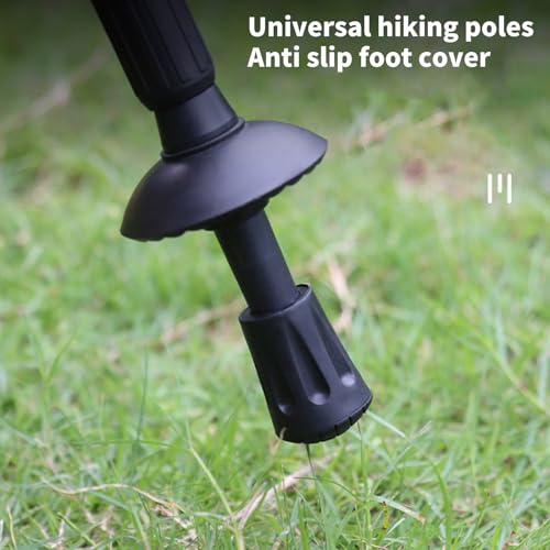 XINNIKESI Walking Cane, 10pack Universals Trekking Poles Caps Trekking Poles Protectors Rubber Sleeve for Asphalts and Gra...